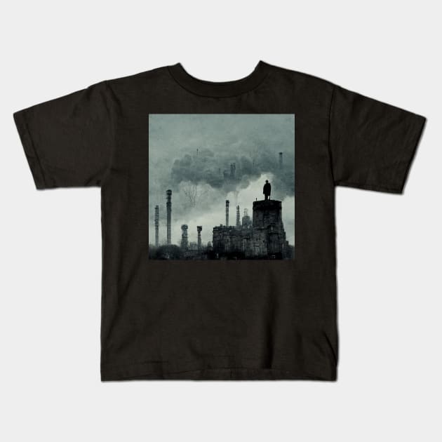 Russian Power Station Kids T-Shirt by DarkAgeArt